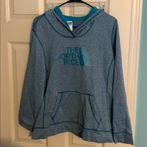 Blue north face sweat shirt